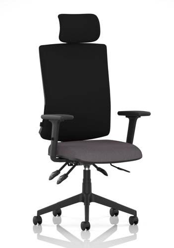 Orlena High Back Task Operator Chair With Arms And Headrest Bespoke Colour Seat Rivet Fuse