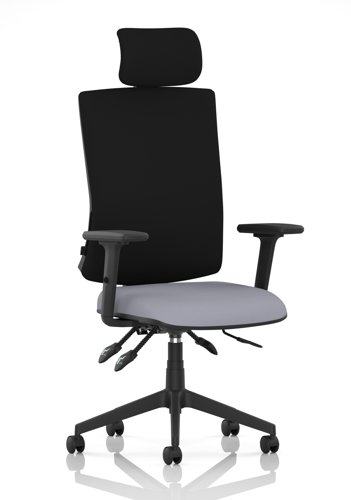 Orlena High Back Task Operator Chair With Arms And Headrest Bespoke Colour Seat Quest Shell