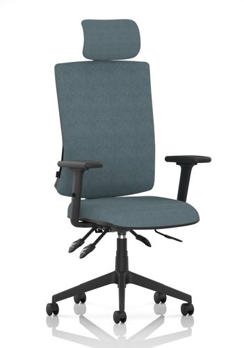 Orlena High Back Task Operator Chair With Arms And Headrest Bespoke Colour Back And Seat Rivet Quench