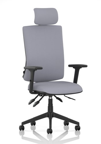 Orlena High Back Task Operator Chair With Arms And Headrest Bespoke Colour Back And Seat Quest Shell