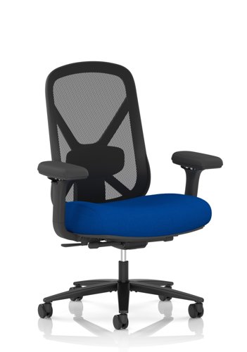 Conrow Heavy Duty Task Operator Chair Bespoke Colour Seat Stevia Blue