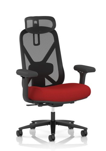 Conrow Heavy Duty Task Operator Chair With Headrest Bespoke Colour Seat Bergamot Cherry