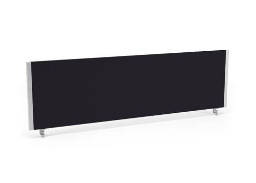 Impulse/Evolve Plus Bench Screen 1400 Black Silver Frame Desk Mounted Screens LEB050