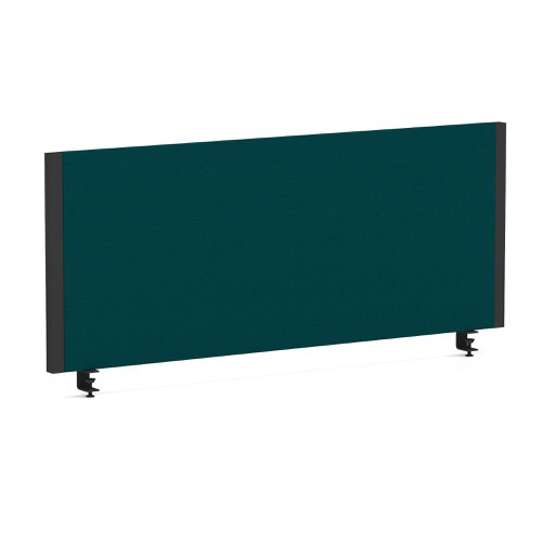 Impulse/Evolve Plus Bench Screen 1000 Black Frame Bespoke Maringa Teal Fabric