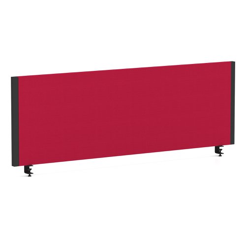 Impulse/Evolve Plus Bench Screen 1200 Black Frame Bespoke Bergamot Cherry Fabric