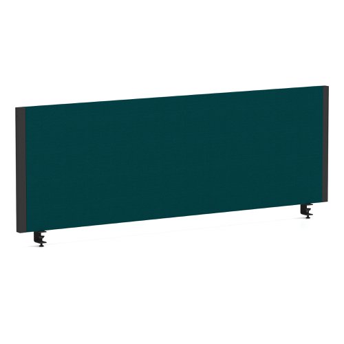 Impulse/Evolve Plus Bench Screen 1200 Black Frame Bespoke Maringa Teal Fabric