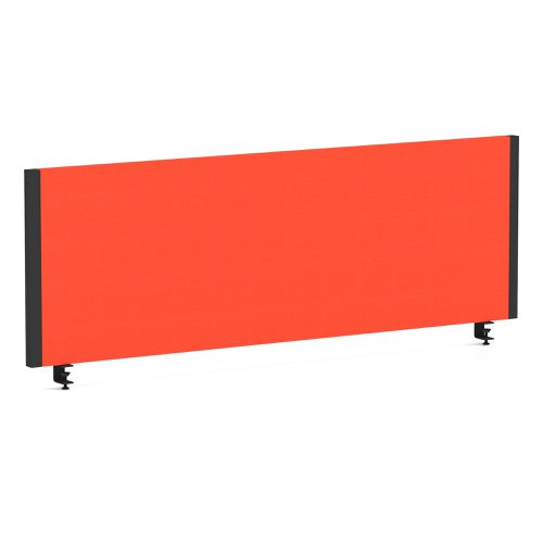 Impulse/Evolve Plus Bench Screen 1200 Black Frame Bespoke Tabasco Orange Fabric