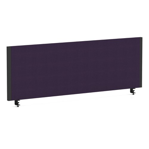 Impulse/Evolve Plus Bench Screen 1200 Black Frame Bespoke Tansy Purple Fabric