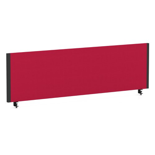 Impulse/Evolve Plus Bench Screen 1400 Black Frame Bespoke Bergamot Cherry Fabric