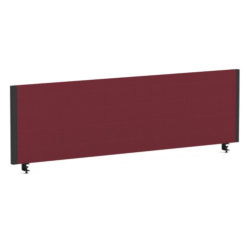 Impulse/Evolve Plus Bench Screen 1400 Black Frame Bespoke Ginseng Chilli Fabric