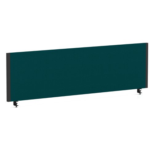 Impulse/Evolve Plus Bench Screen 1400 Black Frame Bespoke Maringa Teal Fabric