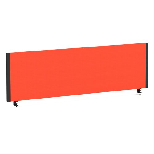 Impulse/Evolve Plus Bench Screen 1400 Black Frame Bespoke Tabasco Orange Fabric