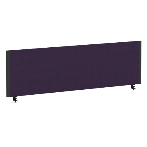 Impulse/Evolve Plus Bench Screen 1400 Black Frame Bespoke Tansy Purple Fabric