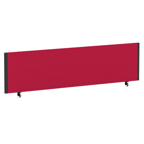 Impulse/Evolve Plus Bench Screen 1600 Black Frame Bespoke Bergamot Cherry Fabric