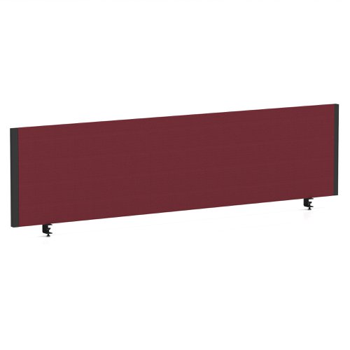 Impulse/Evolve Plus Bench Screen 1600 Black Frame Bespoke Ginseng Chilli Fabric