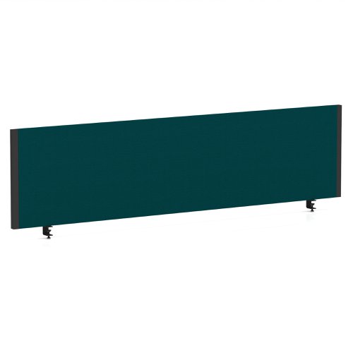 Impulse/Evolve Plus Bench Screen 1600 Black Frame Bespoke Maringa Teal Fabric