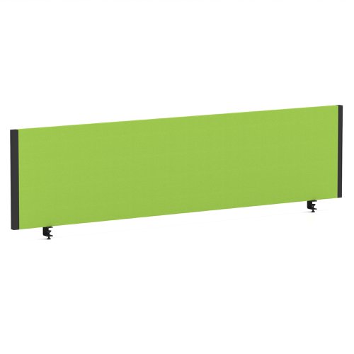 Impulse/Evolve Plus Bench Screen 1600 Black Frame Bespoke Myrrh Green Fabric