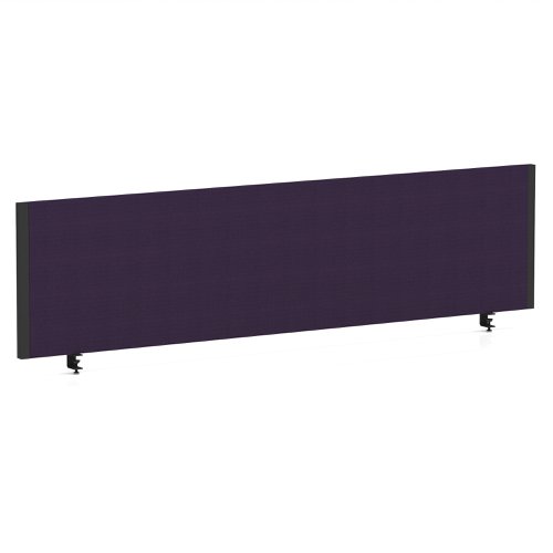 Impulse/Evolve Plus Bench Screen 1600 Black Frame Bespoke Tansy Purple Fabric