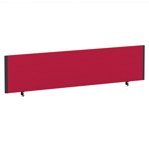 Impulse/Evolve Plus Bench Screen 1800 Black Frame Bespoke Bergamot Cherry Fabric