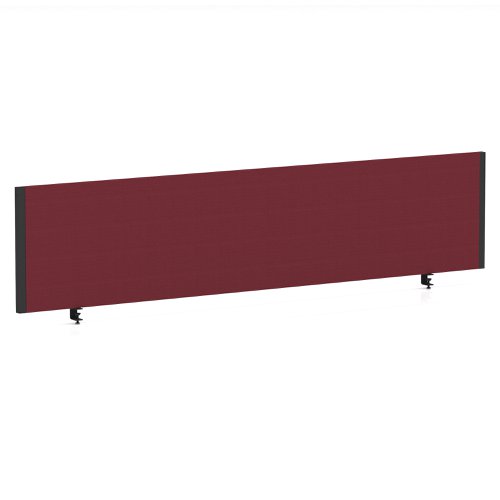 Impulse/Evolve Plus Bench Screen 1800 Black Frame Bespoke Ginseng Chilli Fabric