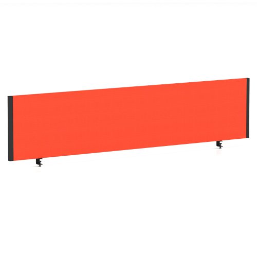 Impulse/Evolve Plus Bench Screen 1800 Black Frame Bespoke Tabasco Orange Fabric