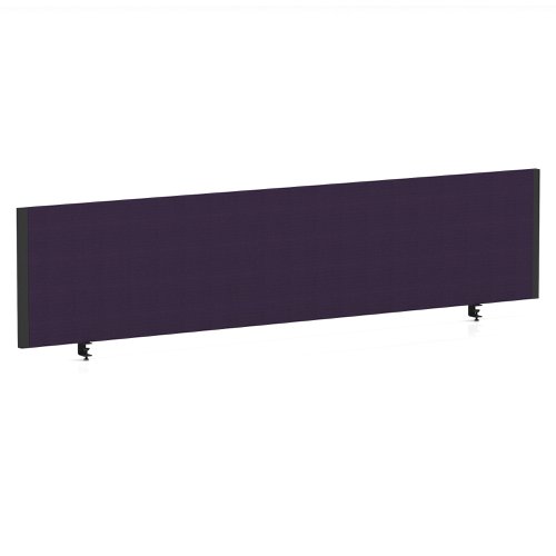 Impulse/Evolve Plus Bench Screen 1800 Black Frame Bespoke Tansy Purple Fabric