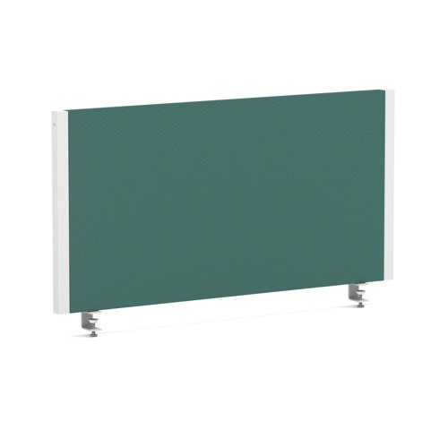 Impulse/Evolve Plus Bench Screen 800 White Frame Bespoke Quest Kelp Fabric