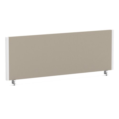 Impulse/Evolve Plus Bench Screen 1200 White Frame Bespoke Quest Salt Fabric