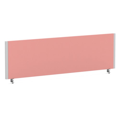 Impulse/Evolve Plus Bench Screen 1400 Silver Frame Bespoke Quest Shrimp Fabric