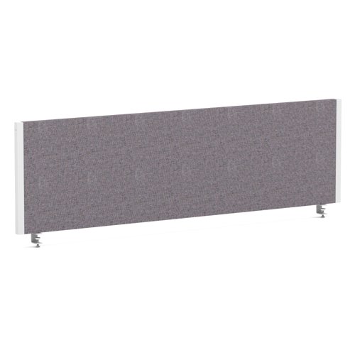 Impulse/Evolve Plus Bench Screen 1400 White Frame Bespoke Rivet Fuse Fabric