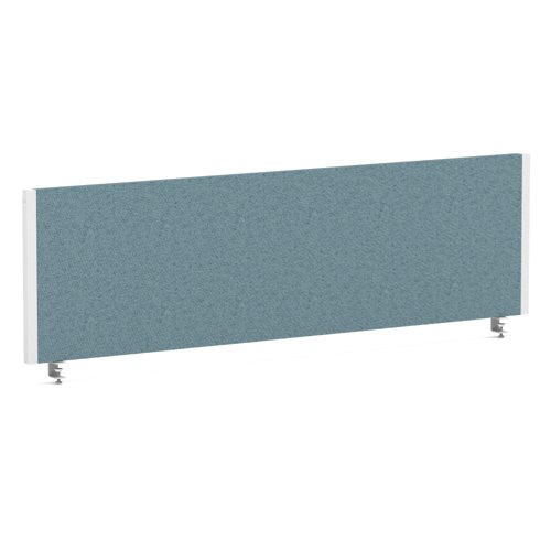 Impulse/Evolve Plus Bench Screen 1400 White Frame Bespoke Rivet Quench Fabric