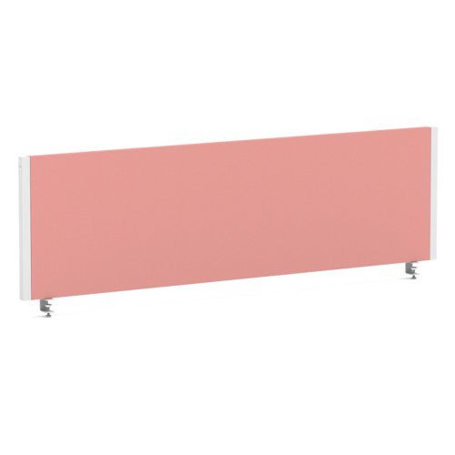 Impulse/Evolve Plus Bench Screen 1400 White Frame Bespoke Quest Shrimp Fabric