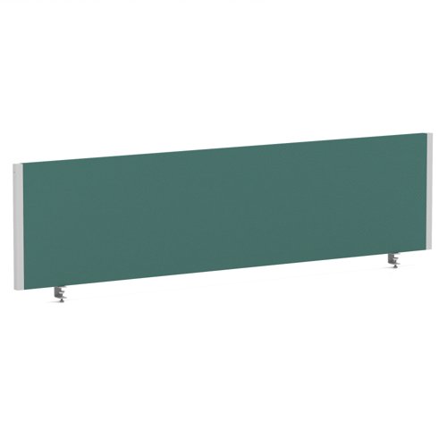 Impulse/Evolve Plus Bench Screen 1600 Silver Frame Bespoke Quest Kelp Fabric