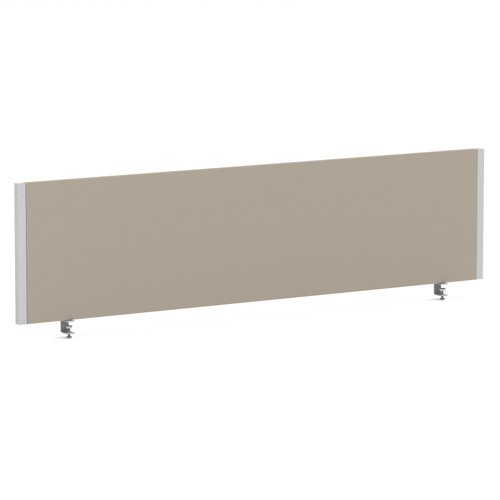 Impulse/Evolve Plus Bench Screen 1600 Silver Frame Bespoke Quest Salt Fabric