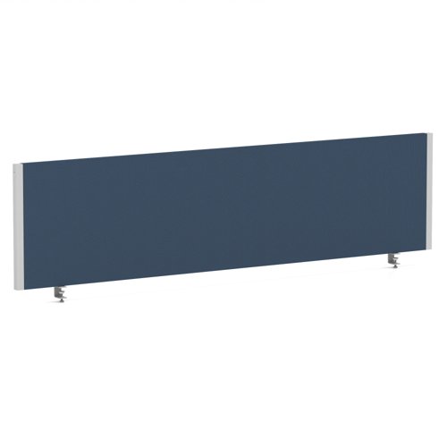 Impulse/Evolve Plus Bench Screen 1600 Silver Frame Bespoke Quest Whelk Fabric