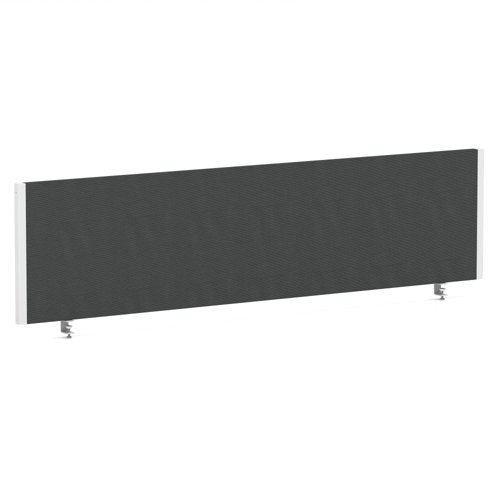 Impulse/Evolve Plus Bench Screen 1600 White Frame Bespoke Quest Mussel Fabric