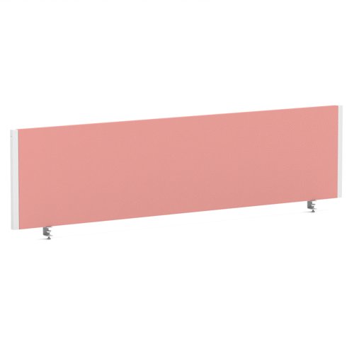 Impulse/Evolve Plus Bench Screen 1600 White Frame Bespoke Quest Shrimp Fabric
