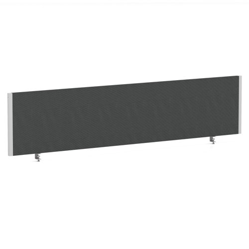Impulse/Evolve Plus Bench Screen 1800 Silver Frame Bespoke Quest Mussel Fabric