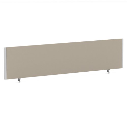 Impulse/Evolve Plus Bench Screen 1800 Silver Frame Bespoke Quest Salt Fabric