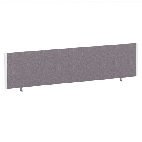 Impulse/Evolve Plus Bench Screen 1800 White Frame Bespoke Rivet Fuse Fabric