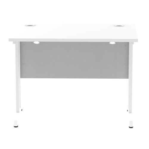 Impulse 1000 x 600mm Straight Desk White Top White Cantilever Leg MI002200