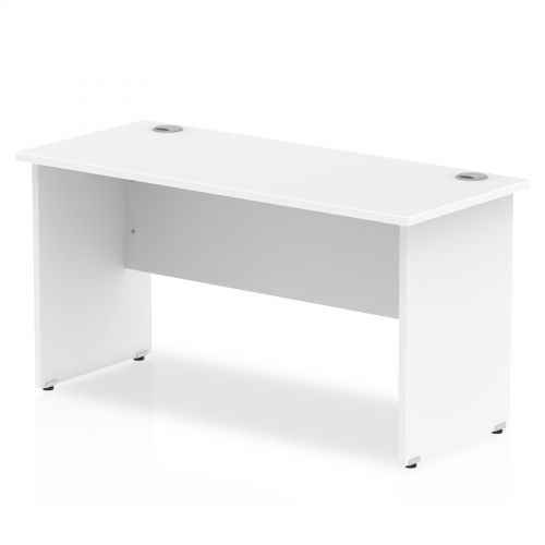 Impulse 1400 x 600mm Straight Desk White Top Panel End Leg MI002247