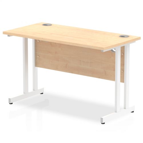 Impulse 1200/600 Rectangle White Cantilever Leg Desk Maple