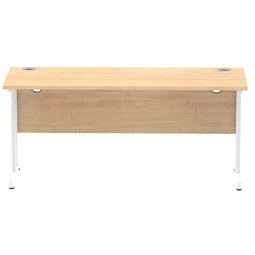Impulse 1600/600 Rectangle White Cantilever Leg Desk Maple