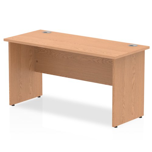 Impulse 1400/600 Rectangle Panel End Leg Desk Oak