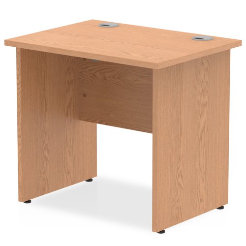 Impulse 800 x 600mm Straight Office Desk Oak Top Panel End Leg