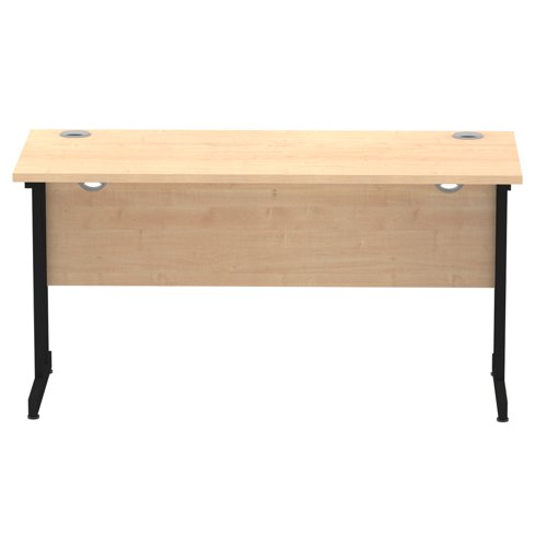 Impulse 1400 x 600mm Straight Office Desk Maple Top Black Cantilever Leg Office Desks DS6201