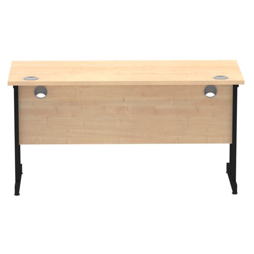 Impulse 1400 x 600mm Straight Desk Maple Top Black Cantilever Leg MI003232