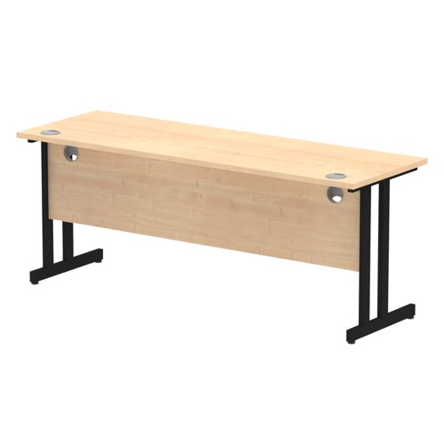 Impulse 1800 x 600mm Straight Desk Maple Top Black Cantilever Leg MI003250