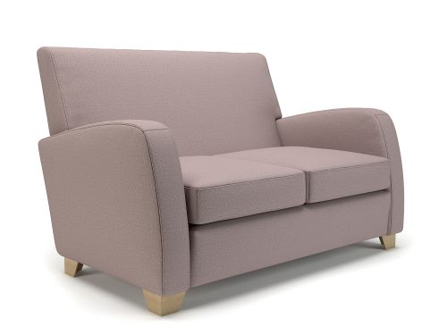 Wynne 132cm Wide Sofa Flint Fabric Light Wood Feet